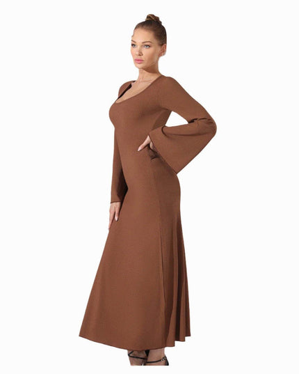 Women's Fashion Simple Solid Color Dress - Plush Fashion Shop #