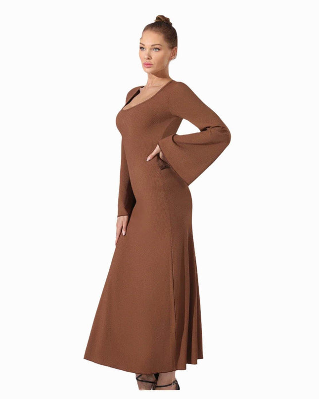 Women's Fashion Simple Solid Color Dress - Plush Fashion Shop #