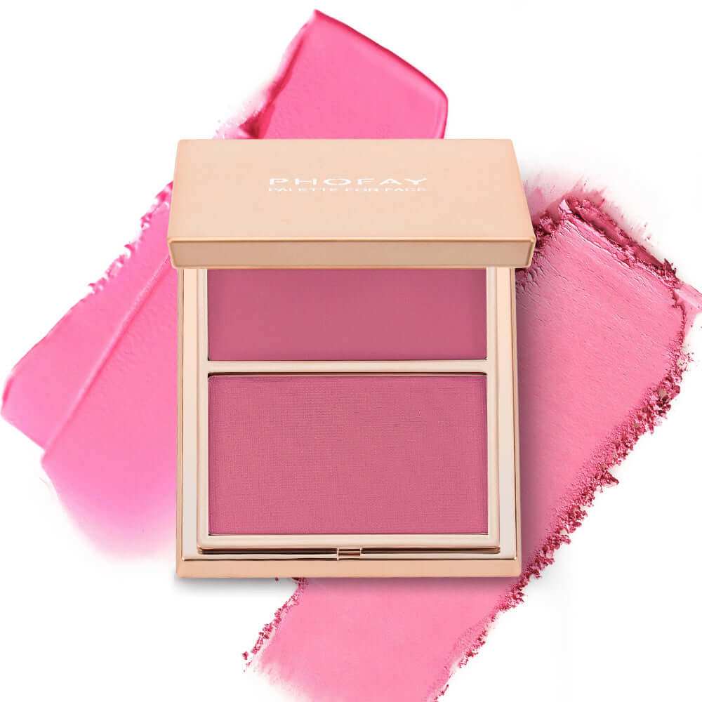 PHOFAY Double-Take Cream & Powder Blush Duo - Plush Fashion Shop #