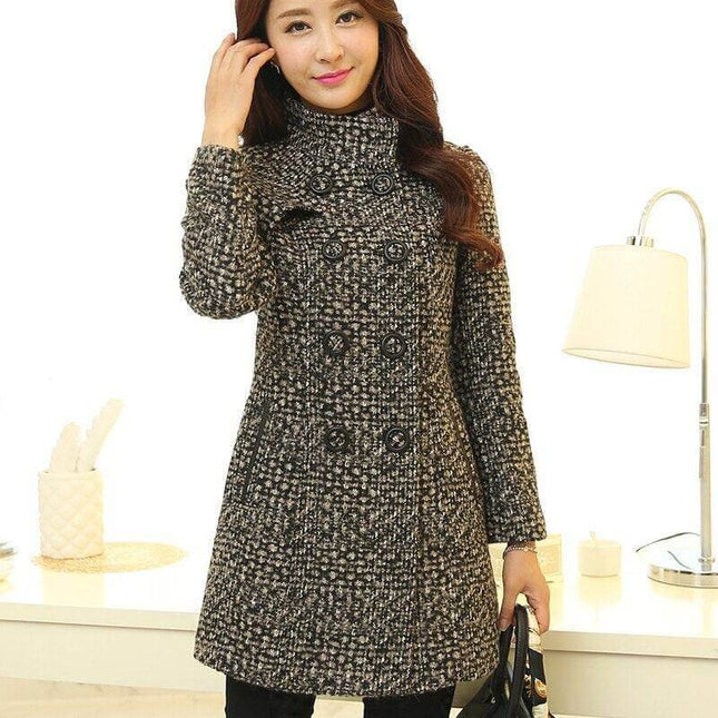 Fashion Thick Plaid woolen coat women's clothing - Plush Fashion Shop #