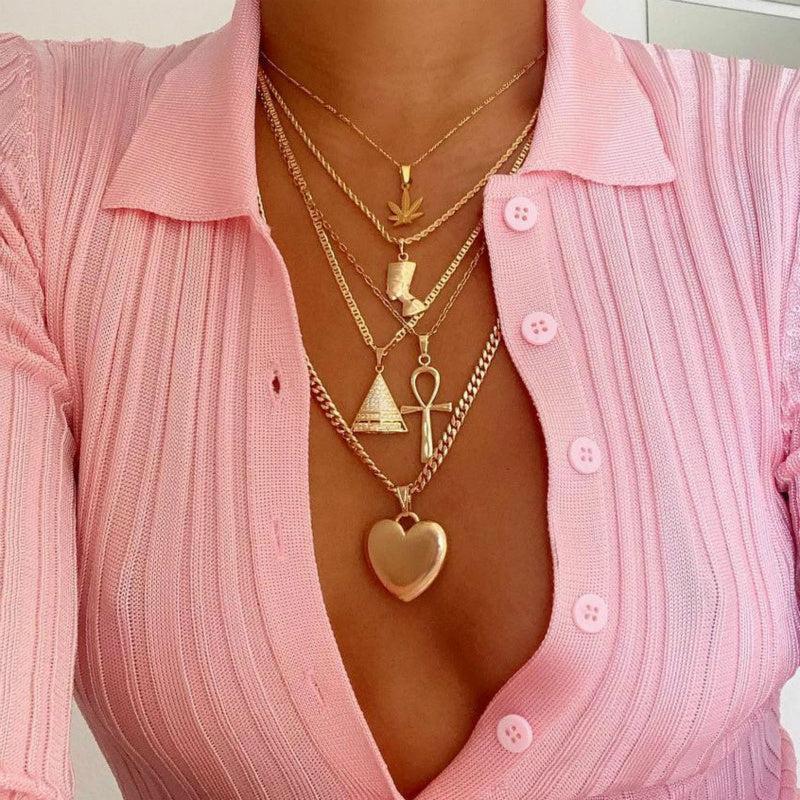 Women's Pyramid Love Pendant Multilayer NecklaceEmbody the power of love with this Women's Pyramid Love Pendant Multilayer Necklace. Featuring a sleek, chic Europe-America style, this necklace is made of high-qualNeklacePlush Fashions ShopPlush Fashion Shop