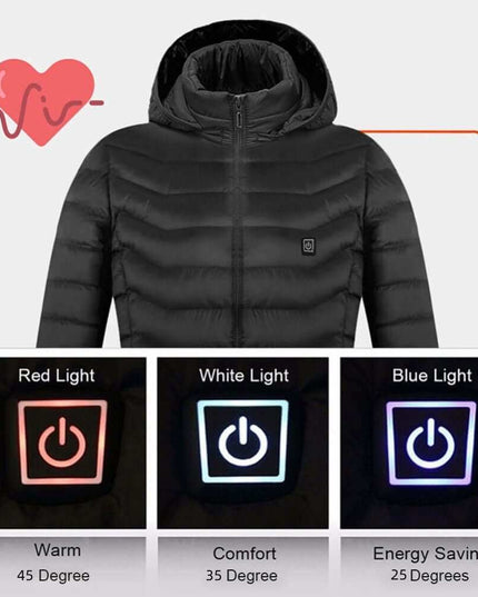 New Heated Coat USB Electric Thermal Winter Clothing - Plush Fashion Shop #