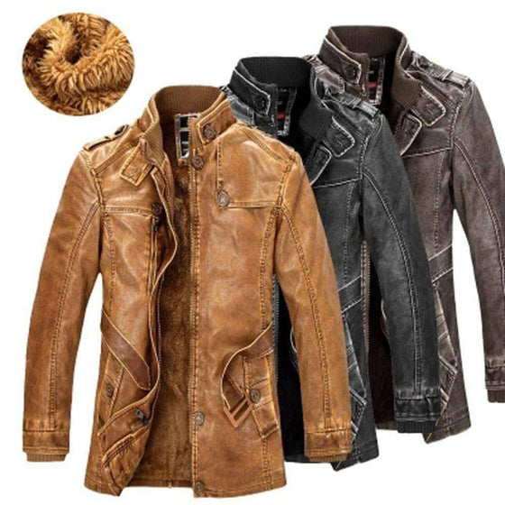 Mens Classic Leather JacketExperience the timeless style and durability of our Mens Classic Leather Jacket. Made with premium Duolino leather, this jacket exudes a sophisticated and classic loMen's Lether JacketPlush Fashions ShopPlush Fashion ShopMens Classic Leather Jacket