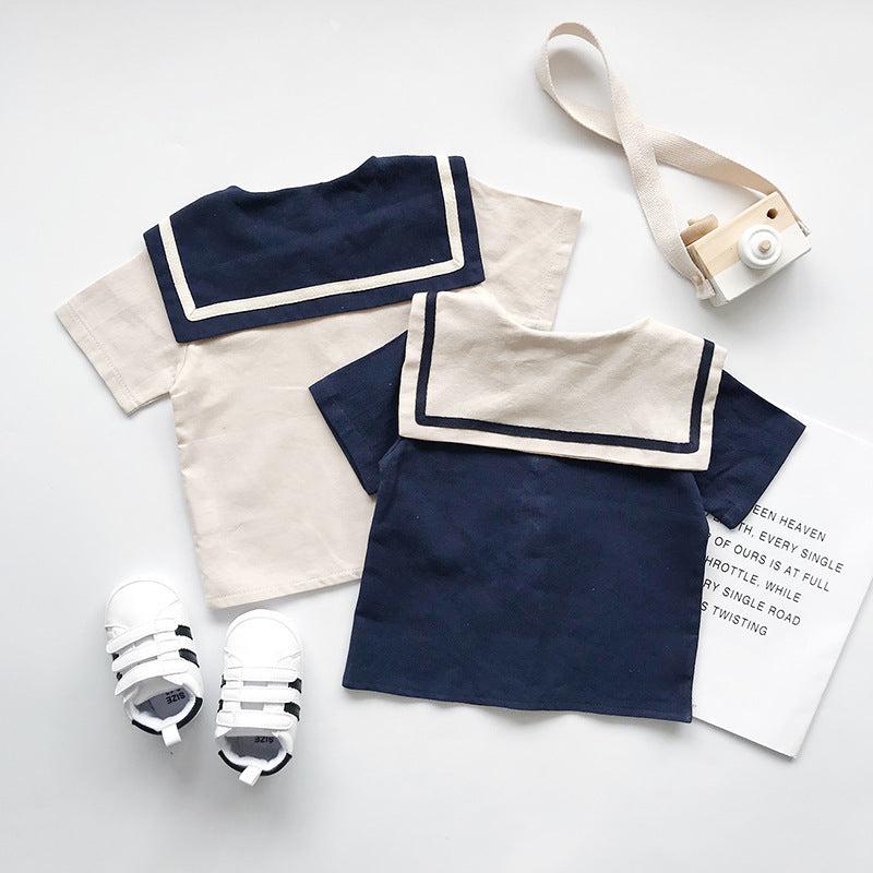 Boys and girls Navy solid short sleeves setsGear up for summer with our boys and girls Navy solid short-sleeved sets! Made with 90% cotton, these two-piece pants suits are perfect for both boys and girls. Say Infant setsPlush Fashions ShopPlush Fashion Shop