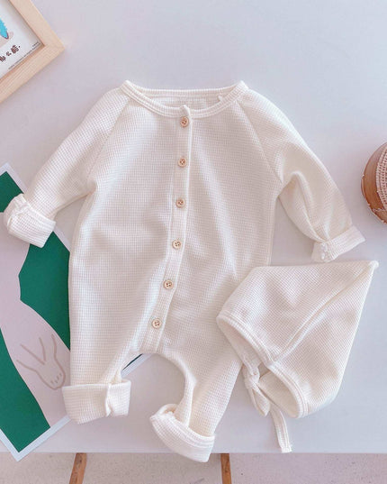 New Baby Knitted Long Sleeves Toddle Romper Simple Casual Infant Outfit - Plush Fashion Shop #