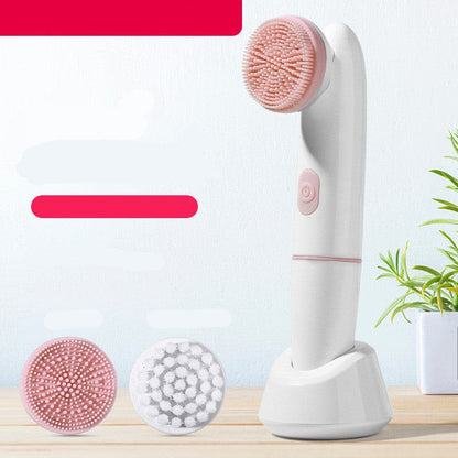 Electric Silicone Facial Cleanser,  Facial Cleansing Brush, Beauty InsTransform your skincare routine with our Electric Silicone Facial Cleanser! Combining ABS and silicone materials, this device offers gentle yet thorough 360° cleaninBeauty & HealthPlush Fashions ShopPlush Fashion ShopElectric Silicone Facial Cleanser, Facial Cleansing Brush, Beauty Instrument Pore Cleaner