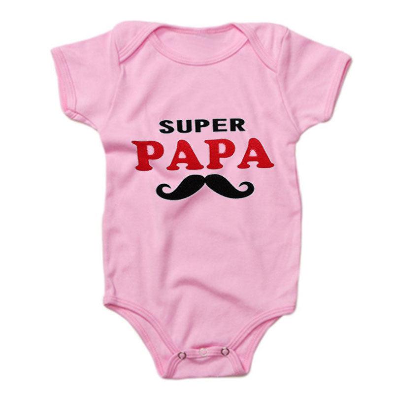 Funny Super Mama Papa Printed Baby Romper New Fashion For Boys & Girls