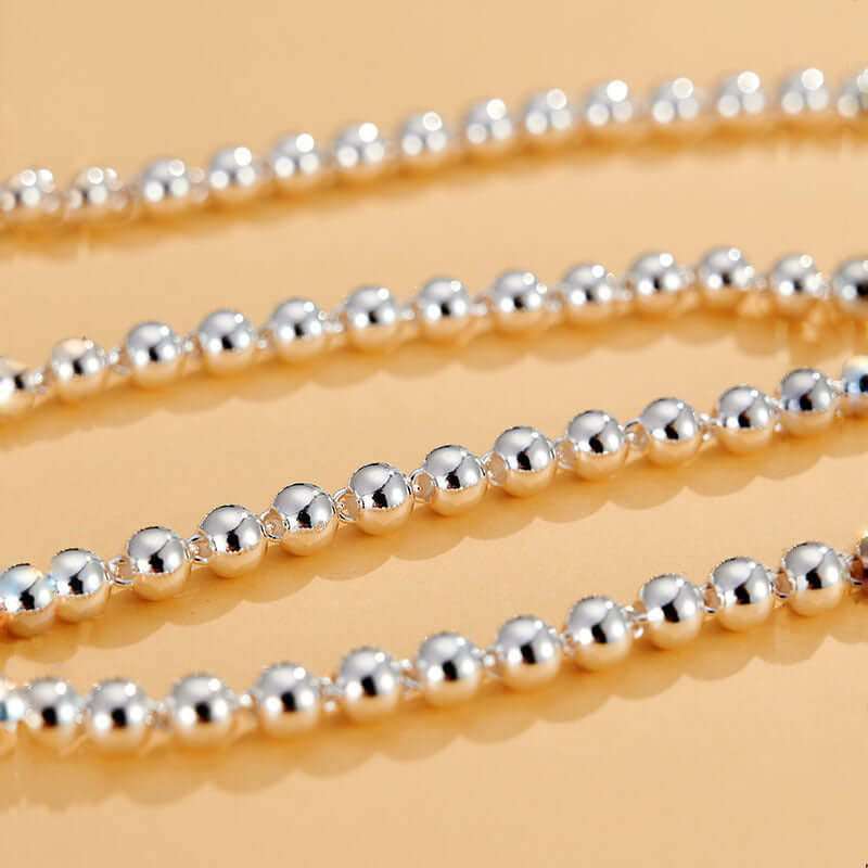 925 Sterling Silver Round Beads Women'S Short Chain Necklace CollarAdd a touch of elegance and charm to any outfit with our 925 Sterling Silver Round Beads Women's Short Chain Necklace Collar. Crafted in Korean style with authentic JeweleryPlush Fashions ShopPlush Fashion Shop925 Sterling Silver Round Beads Women'