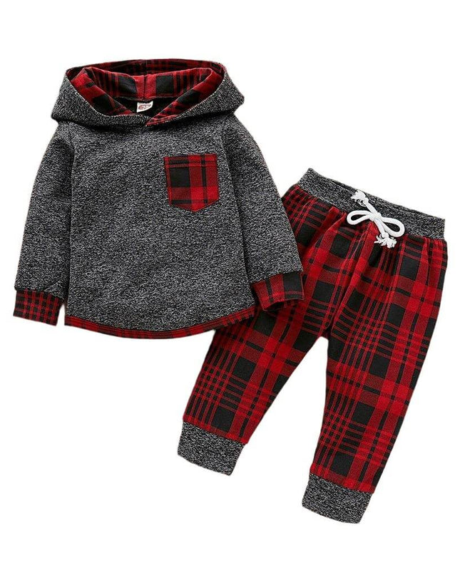 Baby Long Sleeve Plaid Sweater Set - Plush Fashion Shop #