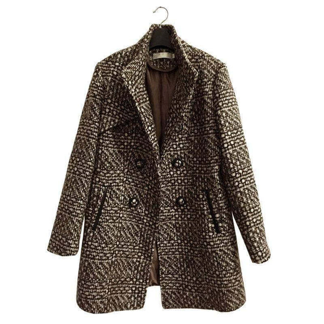 Fashion Thick Plaid woolen coat women's clothing - Plush Fashion Shop #