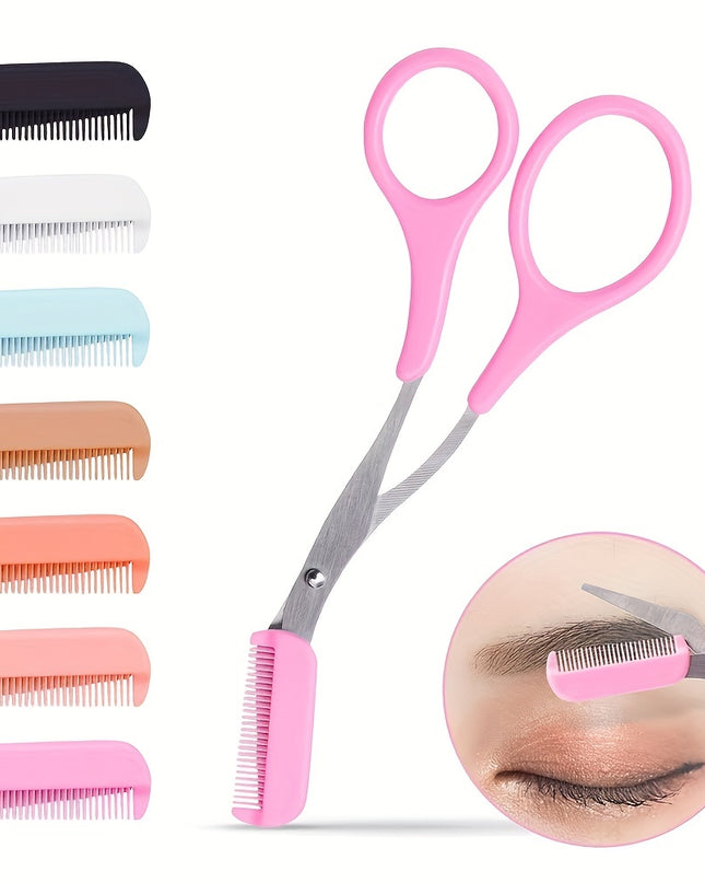 Eyebrow Trimmer Scissor With Comb Woman Men Hair Removal Grooming  Eyebrow Remover