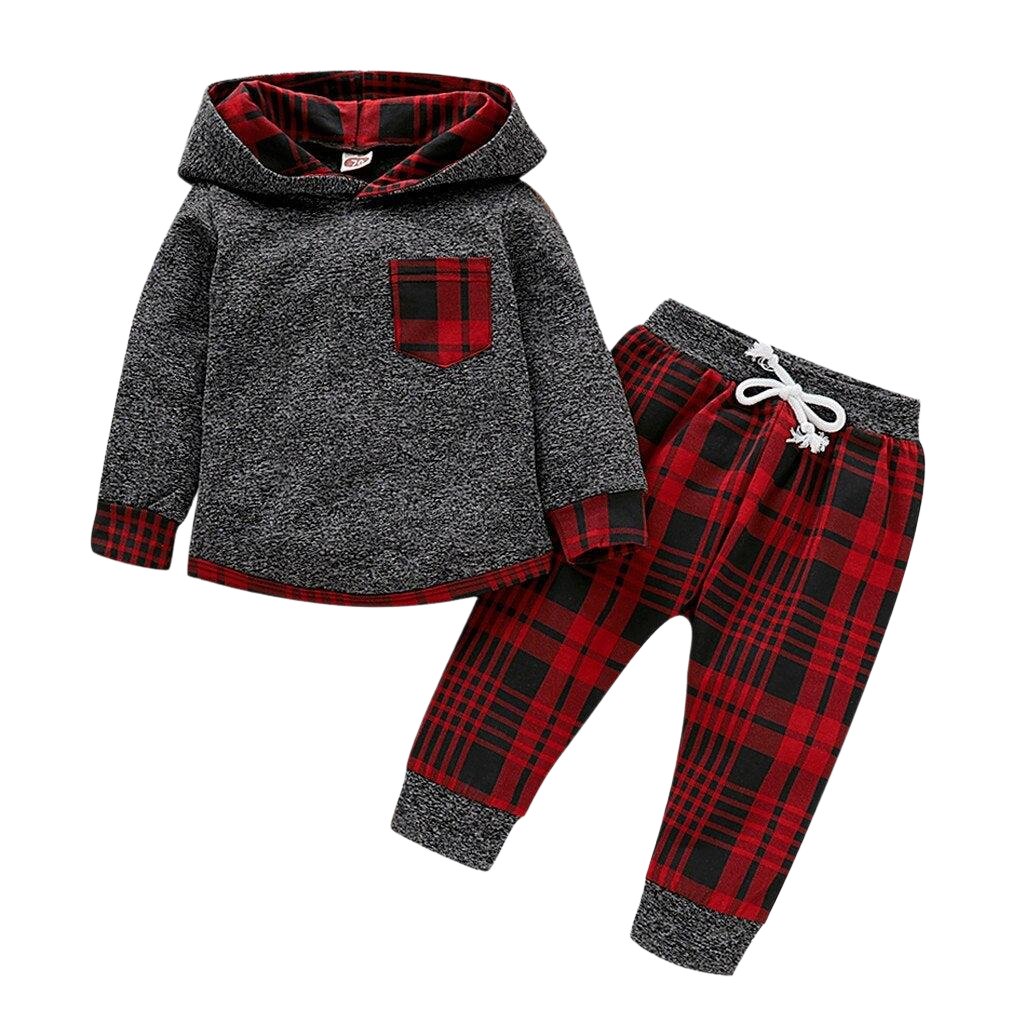 Baby Long Sleeve Plaid Sweater Set - Plush Fashion Shop #