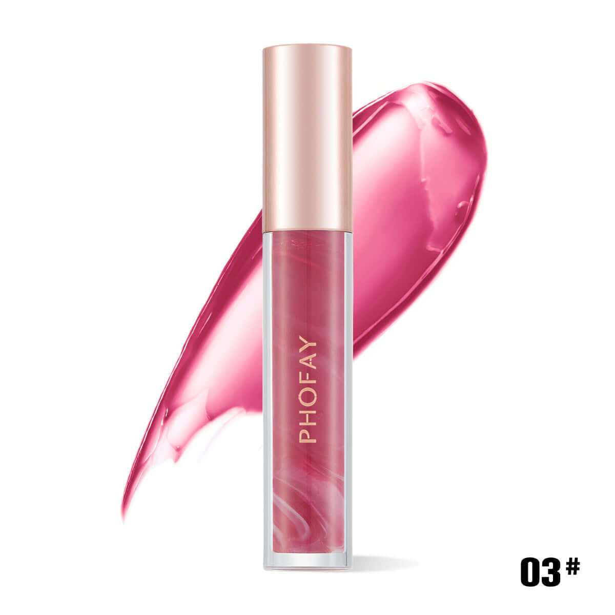 PHOFAY Rose Blooming Hydrating Lip Gloss - Plush Fashion Shop #