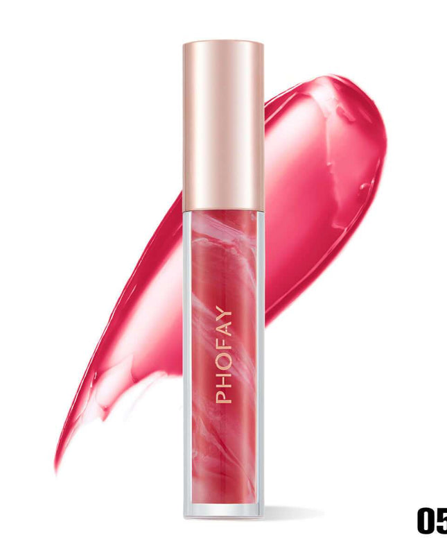 PHOFAY Rose Blooming Hydrating Lip Gloss - Plush Fashion Shop #