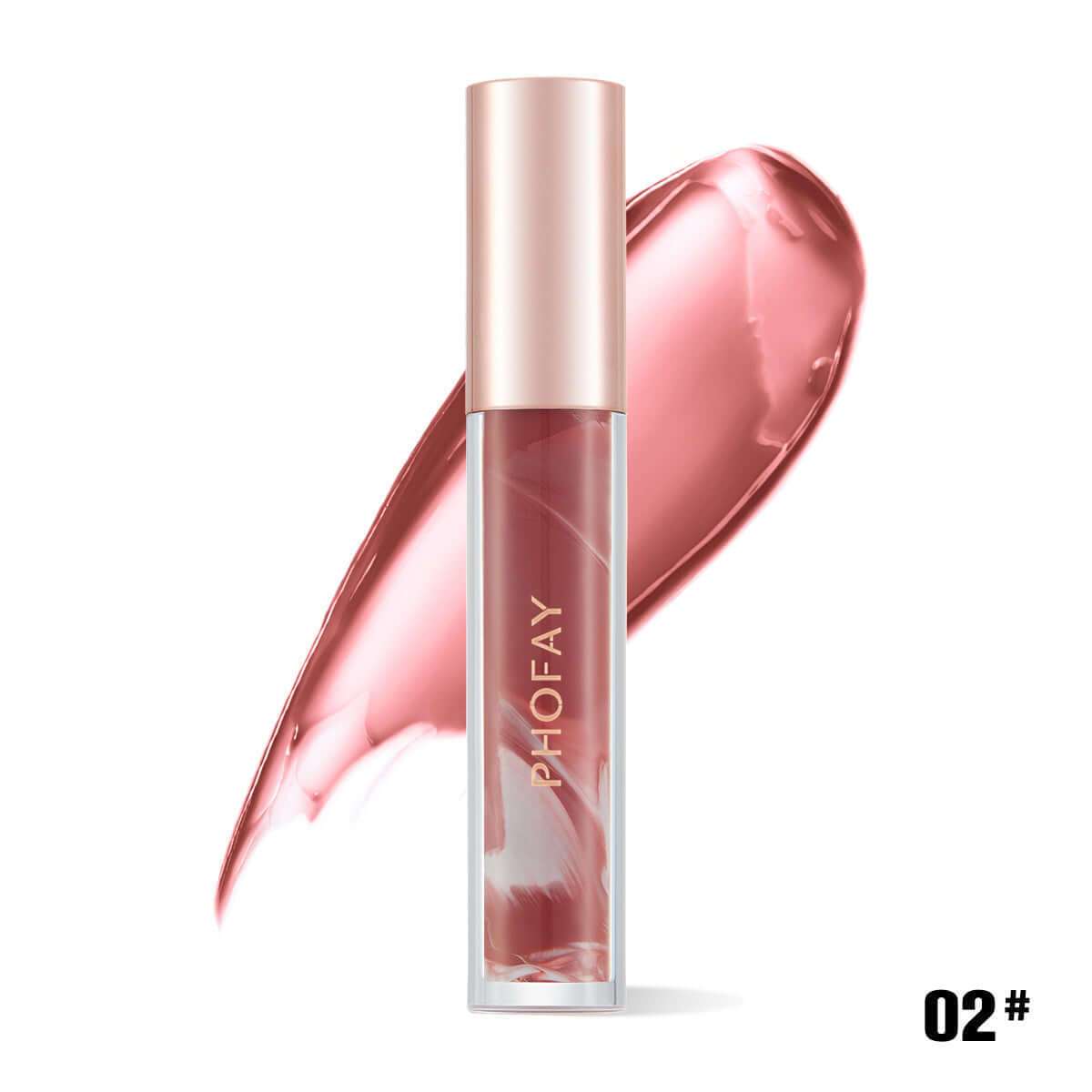 PHOFAY Rose Blooming Hydrating Lip Gloss - Plush Fashion Shop #