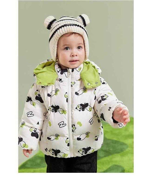 Children's Down Boys And Girls Three-proof A Tall Hat Collar Windproof Thermal Coat