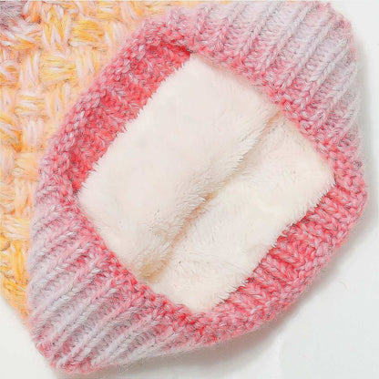 Gradient Knit Hat with Pompom - Plush Fashion Shop #