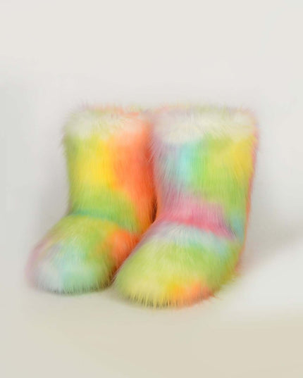 Thermal Fuzzy Platform Boots - Plush Fashion Shop #