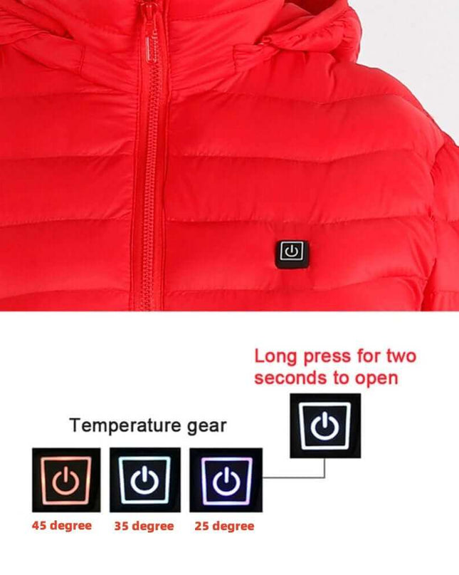 New Heated Coat USB Electric Thermal Winter Clothing - Plush Fashion Shop #