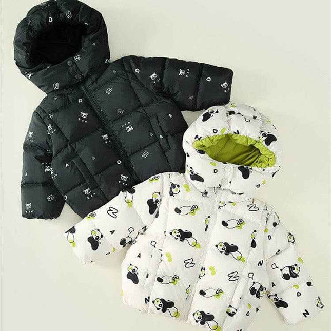 Children's Down Boys And Girls Three-proof A Tall Hat Collar Windproof Thermal Coat - Plush Fashion Shop #