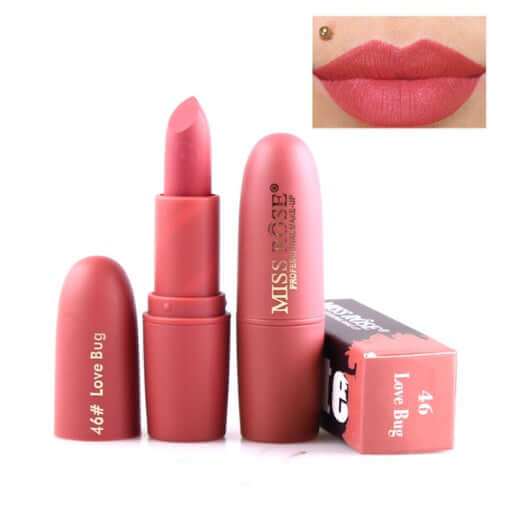 Lipstick matte moisturizing long-lasting color and hydration.