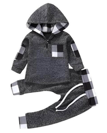 Baby Long Sleeve Plaid Sweater Set - Plush Fashion Shop #