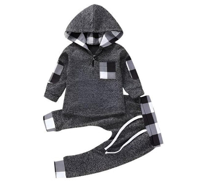 Baby Long Sleeve Plaid Sweater Set - Plush Fashion Shop #