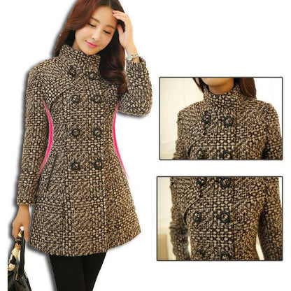 Fashion Thick Plaid woolen coat women's clothing - Plush Fashion Shop #