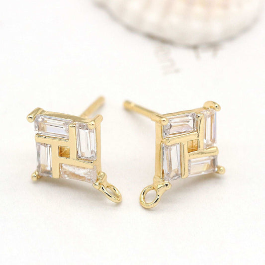 Stone Plated 14K Real Gold EarringsExperience the luxurious beauty of our Stone Plated 14K Real Gold Earrings. The mirror polishing technology and hand-polished 925 silver needle ensure excellent shinearingsPlush Fashions ShopPlush Fashion Shop