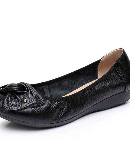 Leather Low-cut Comfortable Soft Soled Flats Shoes