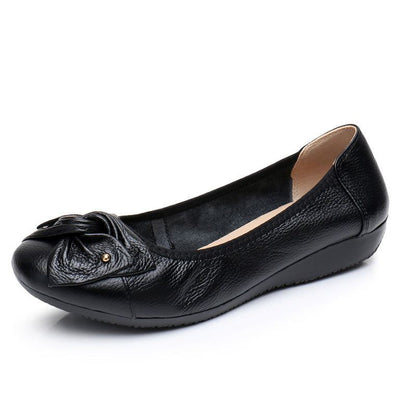 Leather Low-cut Comfortable Soft Soled Flats Shoes