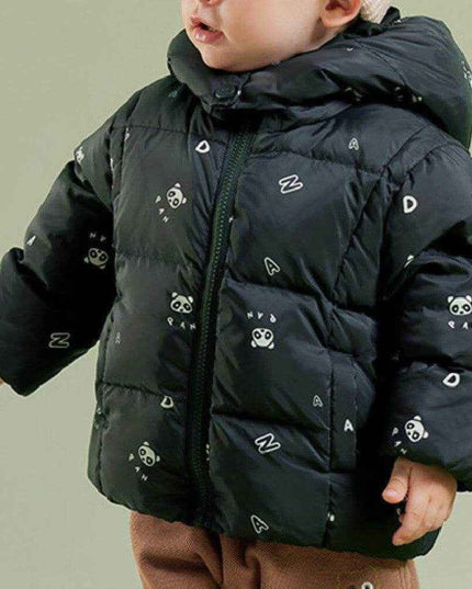 Children's Down Boys And Girls Three-proof A Tall Hat Collar Windproof Thermal Coat