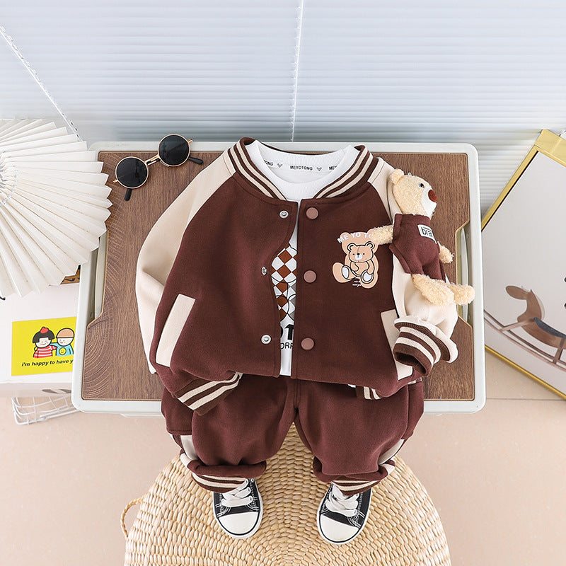 Infant Children's Jacket Three-piece Set