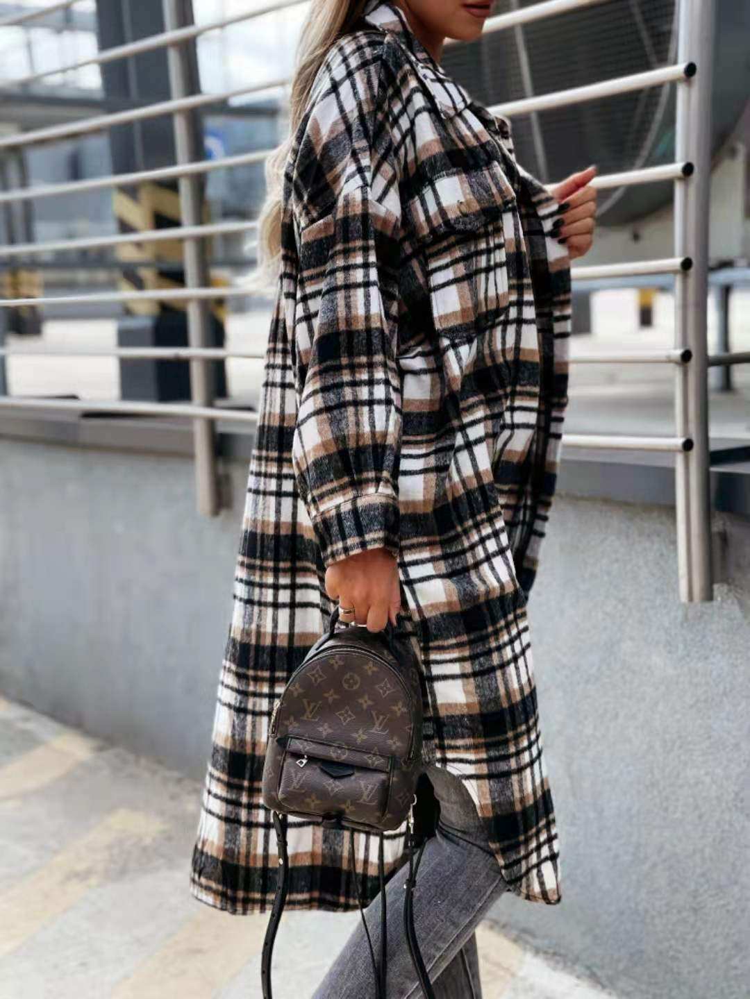 New Style Lengthened Plaid Shirt Women's Clothing - Plush Fashion Shop #