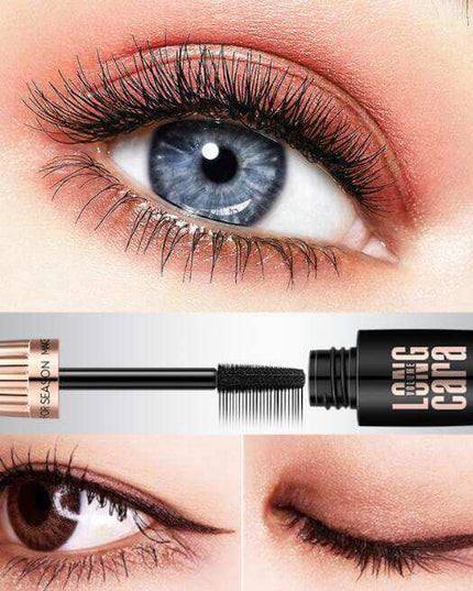 Eyelash Mascara 4D Silk Fiber  Long Curling Black Waterproof Fiber Mascara - Plush Fashion Shop #