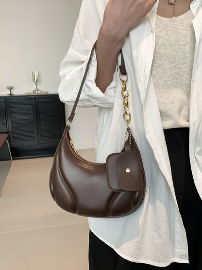 PU Leather Shoulder Bag with EarPods Bag - Plush Fashion Shop #