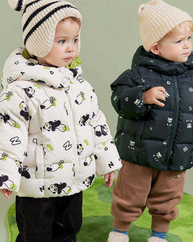 Children's Down Boys And Girls Three-proof A Tall Hat Collar Windproof Thermal Coat - Plush Fashion Shop #