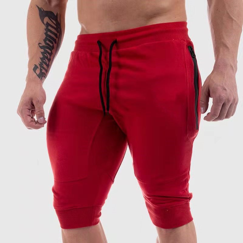 Fashion Sports Fitness Shorts MenStay comfortable and stylish with our Fashion Sports Fitness Shorts for Men! Made with high-quality cotton, these shorts come in red, black, and gray, perfect for anMen's ShortsPlush Fashions ShopPlush Fashion Shop