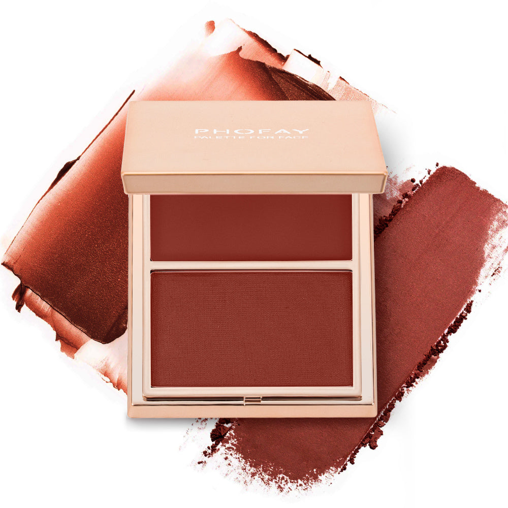 PHOFAY Double-Take Cream & Powder Blush Duo - Plush Fashion Shop #