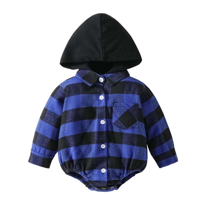 Baby Plaid Button Hooded JumpsuitStay cozy and festive this holiday season with our Baby Clothing Christmas Plaid Jumpsuit. Made with soft and breathable cotton fabric, our button-up onesie featuresBaby clothsPlush Fashions ShopPlush Fashion ShopBaby Plaid Button Hooded Jumpsuit