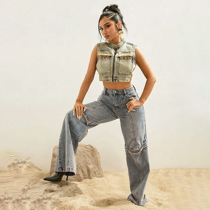 Women Baggy Wide Leg Denim JeansIntroducing the must-have Women's Baggy Wide Leg Jeans for any vintage streetwear lover! Made with comfortable and versatile medium-thick denim fabric, these high-waJeansPlush Fashions ShopPlush Fashion Shop