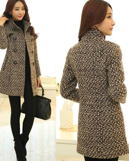 Fashion Thick Plaid woolen coat women's clothing - Plush Fashion Shop #