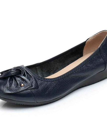 Leather Low-cut Comfortable Soft Soled Flats Shoes