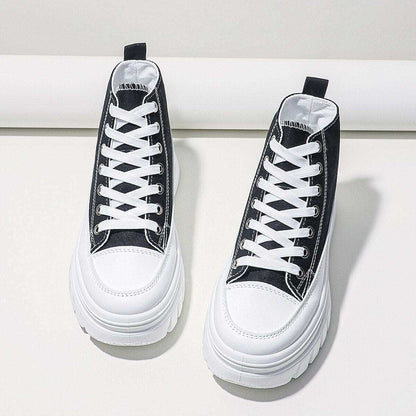 Women Lace-Up Front High Top Platform Canvas ShoesName: Canvas ShoesMaterials: Canvas Shoes
These women's Canvas Shoes feature a stylish lace-up front and a high top platform design. Canvas Shoes with a flat heel, tShoePlush Fashion ShopPlush Fashion ShopCanvas Shoes