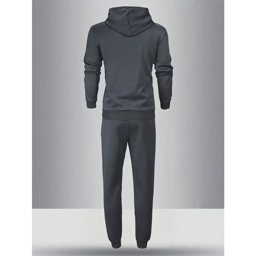 Gray hooded tracksuit from 3pcs Men’s Hooded Sweatshirt and Sweatpants Set