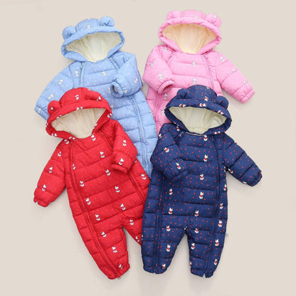 Boys' And Girls' Padded And Thickened Thermal OnesieStay warm and stylish with our Boys' and Girls' Padded and Thickened Thermal Onesie. Made of high-quality polyester, this onesie is perfect for cold days. The fashioInfant coatPlush Fashions ShopPlush Fashion ShopThickened Thermal Onesie