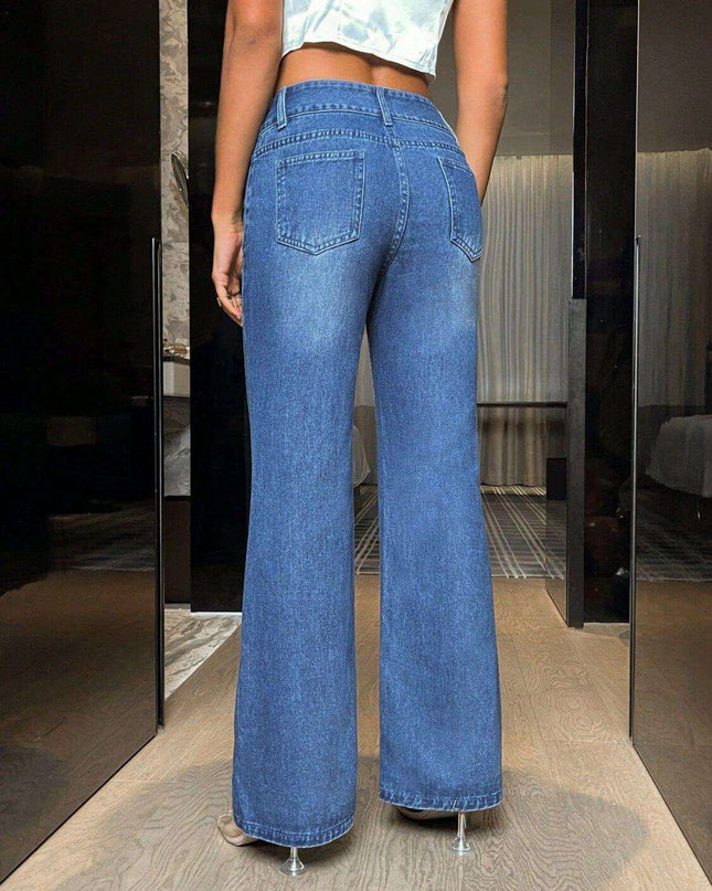 Bootcut Jeans with Pockets - Plush Fashion Shop #