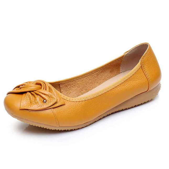 Leather Low-cut Comfortable Soft Soled Flats Shoes