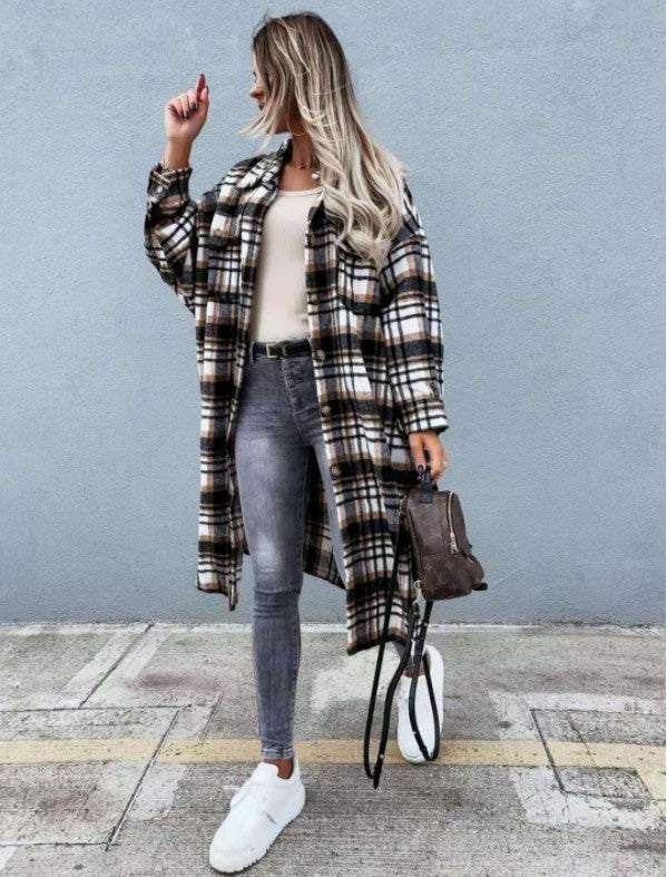 New Style Lengthened Plaid Shirt Women's ClothingExperience style and comfort with our New Style Lengthened Plaid Shirt! Made from 30%-50% cotton, this shirt features a classic check pattern and long sleeves for a ShirtPlush Fashions ShopPlush Fashion ShopStyle Lengthened Plaid Shirt Women'