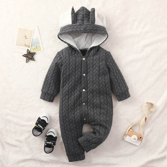 Infant Hooded Romper Outer WearA cozy and stylish outerwear for your little one! The Infant Hooded Romper is made of soft cotton in 4 beautiful colors. Perfect for babies 0-18M, it features a convbaby sweatersPlush Fashions ShopPlush Fashion ShopInfant Hooded Romper Outer Wear